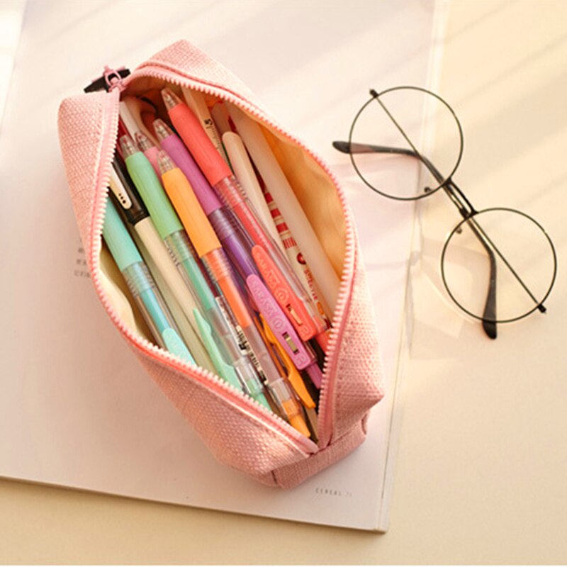 pencil cases Korean Stationery canvas pencilcase kawaii Big bag estuche material escolar piorniki trousse school supplies cute