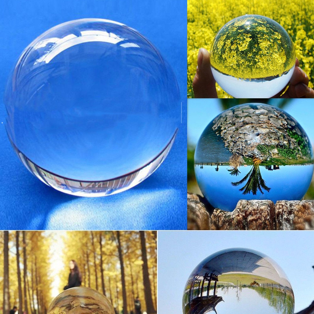 7 Clear Glass Crystal Ball Healing Sphere Novel P... Grandado