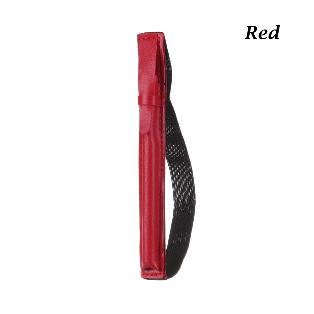 Portable Leather Stylu Pen Case Touch Screen Pen Cover Tablet Pen Holder Protective Sleeve Case Pouch for IPhone iPad: red