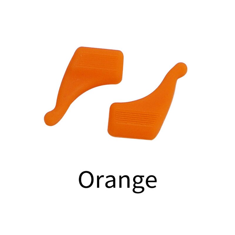 Anti Slip Silicone Glasses Ear Hooks For Kids And Adults Round Grips Eyeglasses Sports Temple Tips Soft Ear Hook: Orange