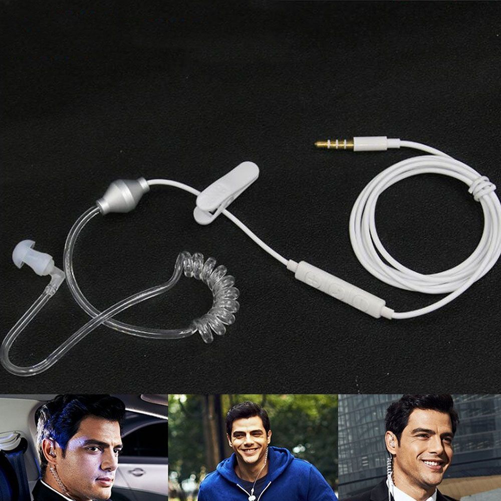 FBI Style Cool In-ear Headset Radiation Protection Earphone Monitor Earpiece Talkabout Mini Walkie Air Duct Earbuds