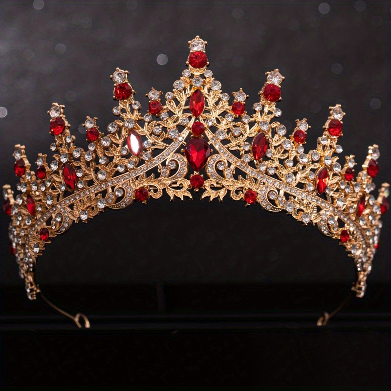 Barok Kristal Tiara 'S En Kronen Voor Vrouwen Bruid Strass Prom Diadeem Bruids Bruiloft Haaraccessoires Sieraden Kroon Tiara: Black Zinc Plated