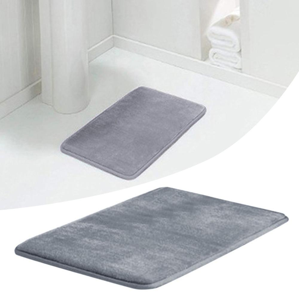 Bathroom Memory Foam Bath Mat Carpet Rug Non-slip Absorbent fleece Bedroom Mat kitchen Doormat Carpets Non Skid Soft Coral