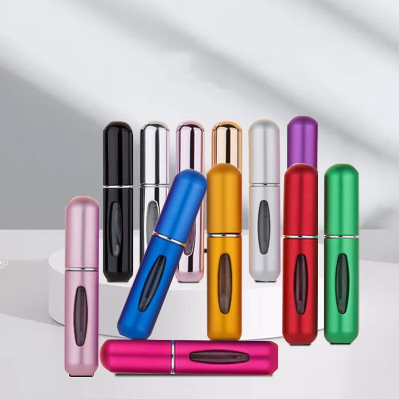 Mini flacon de parfum rechargeable par le bas, 1 pièce, 5ml 6ml, tête de presse, Portable, voyage, petit échantillon, flacon vaporisateur liquide