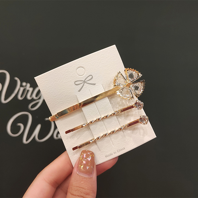 2/3/4 Pcs/Set Korea Eenvoudige Metalen Haarspelden Voor Vrouwen Hollow Star Hartvorm Haarspeldjes Goud Kleur hairgrip Haaraccessoires: NO.5