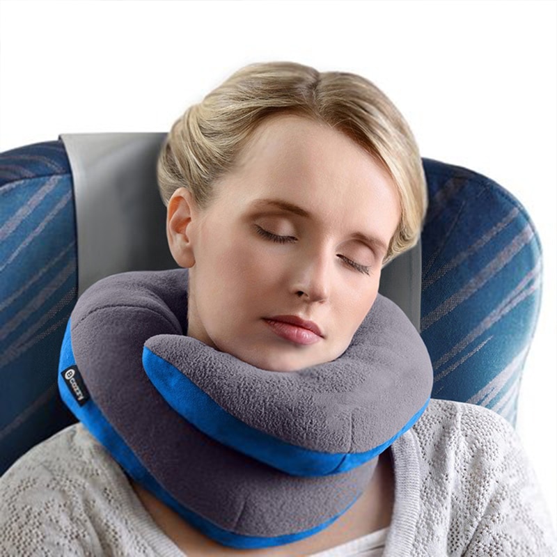U Shape Memory Foam Reizen Auto Hals Kussens Gemak Vermoeidheid Kussen Zwart Rose Rood En Grijs Kleur Hoofdsteun Voor Auto kantoor Kussen