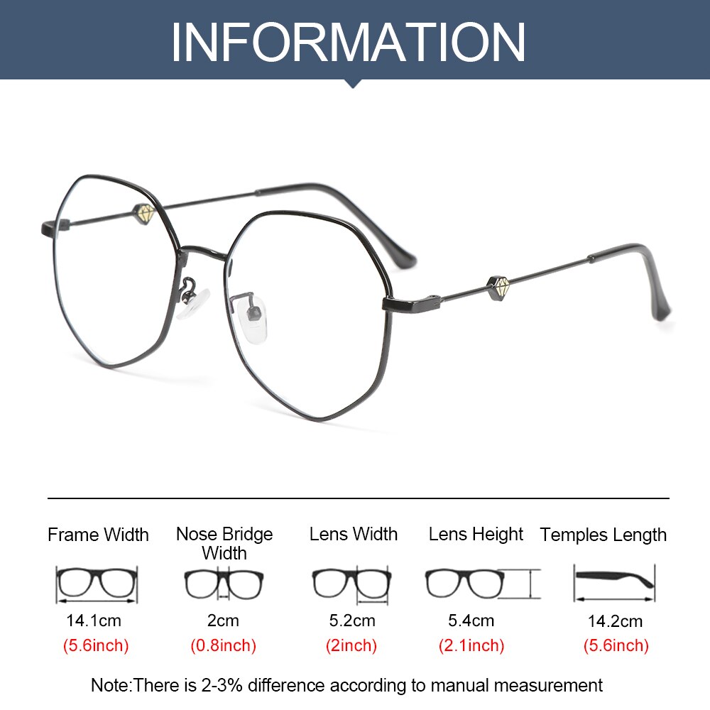 Ultralight Anti-Uv Blauw Stralen Straling Brillen Polygon Bril Frame Computer Bril Bijziendheid Bril Vlakke Spiegel Brillen