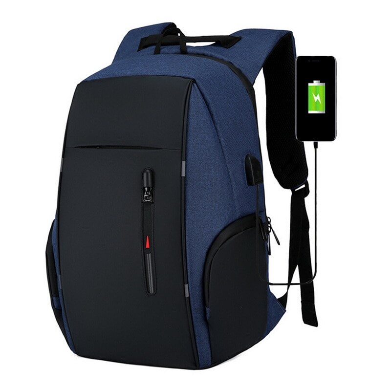 Men Laptop Backpacks Travel Backpack Multifunction Business Bag Anti Theft USB Charging Waterproof Unisex School Backpack: blue 5