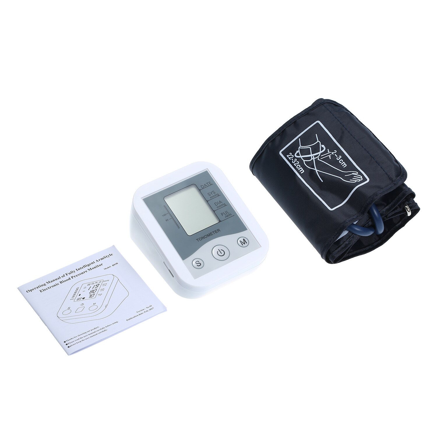 LCD Digital Display Arm Blood Pressure Monitor Pulse Scanning Oscillometry Two Measuring Method for Measuring Pulse Rate