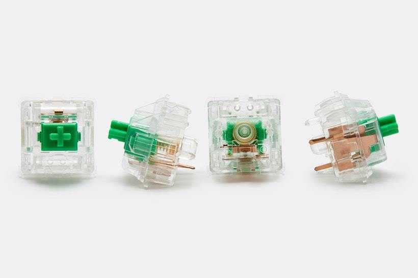 10 unidades/pacote everglide transparente emblemática interruptor de teclado mecânico sakura rosa/verde esmeralda/coral vermelho/âmbar eixo laranja