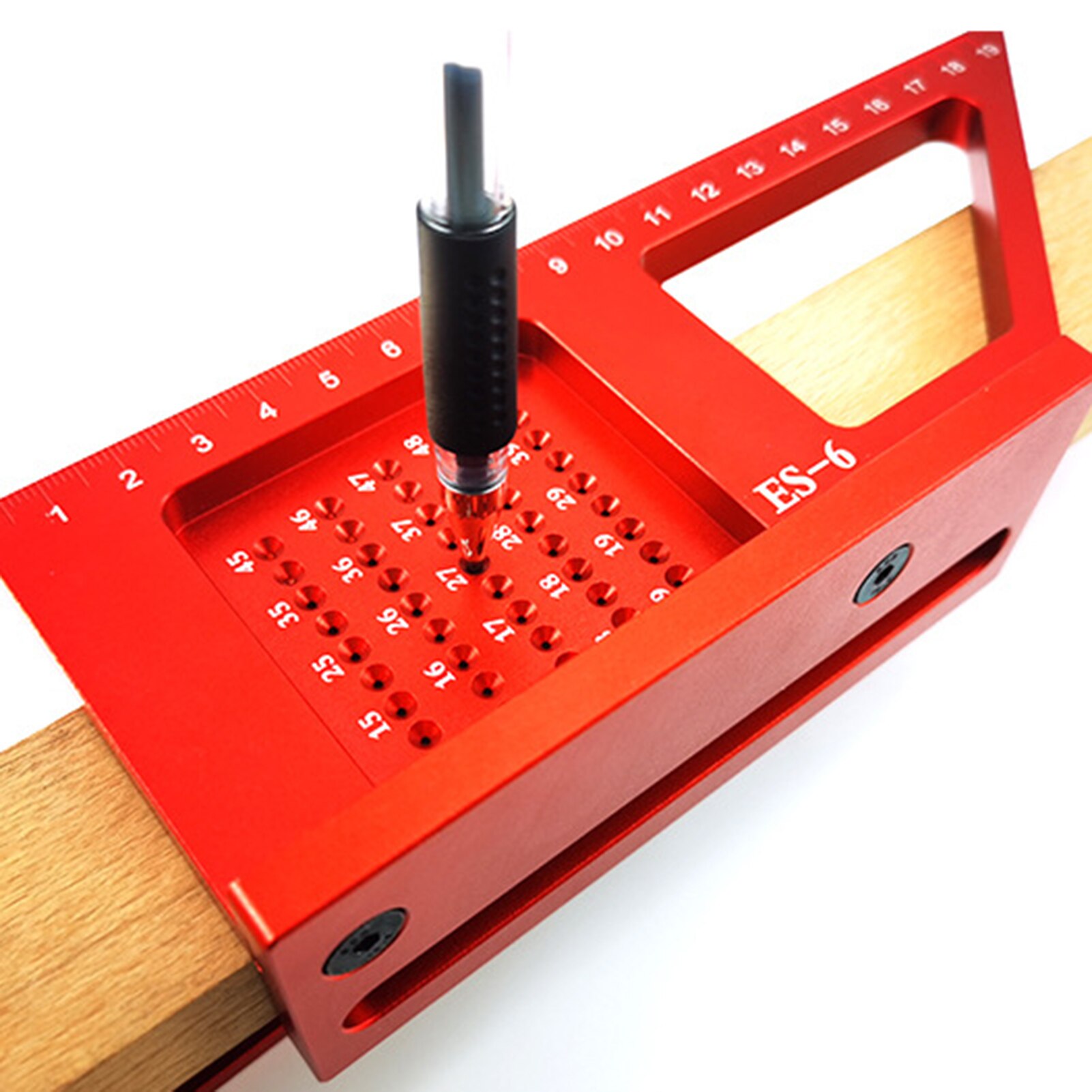 Woodworking Scribing Ruler Scribing Precision Ruler Measuring Tool 50-hole Positioning Horizontal Line Gauge For Woodworking