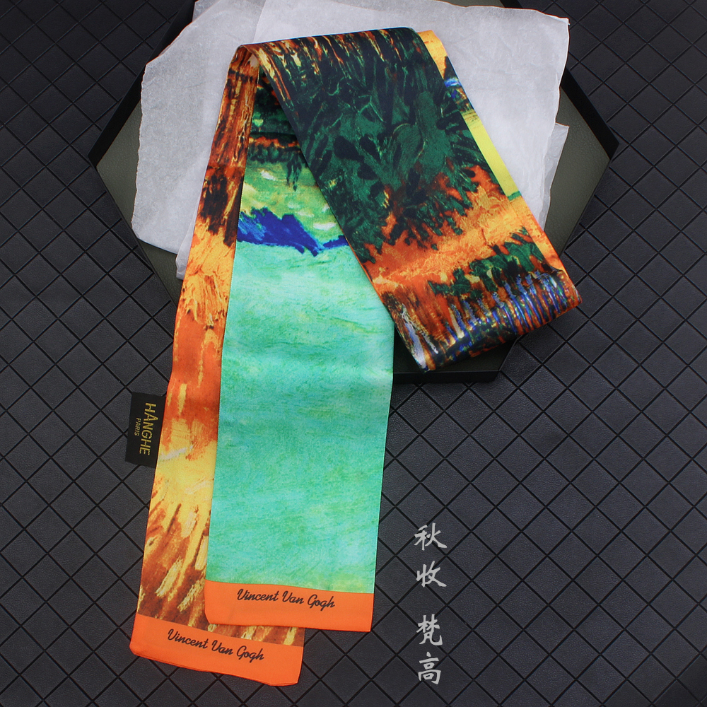 Gustav Klimt "pocałunek" obraz olejny Twill jedwabny szalik kobiety szalik Skinny Bag szalik kobieta pałąk szaliki okłady dla pań: 9
