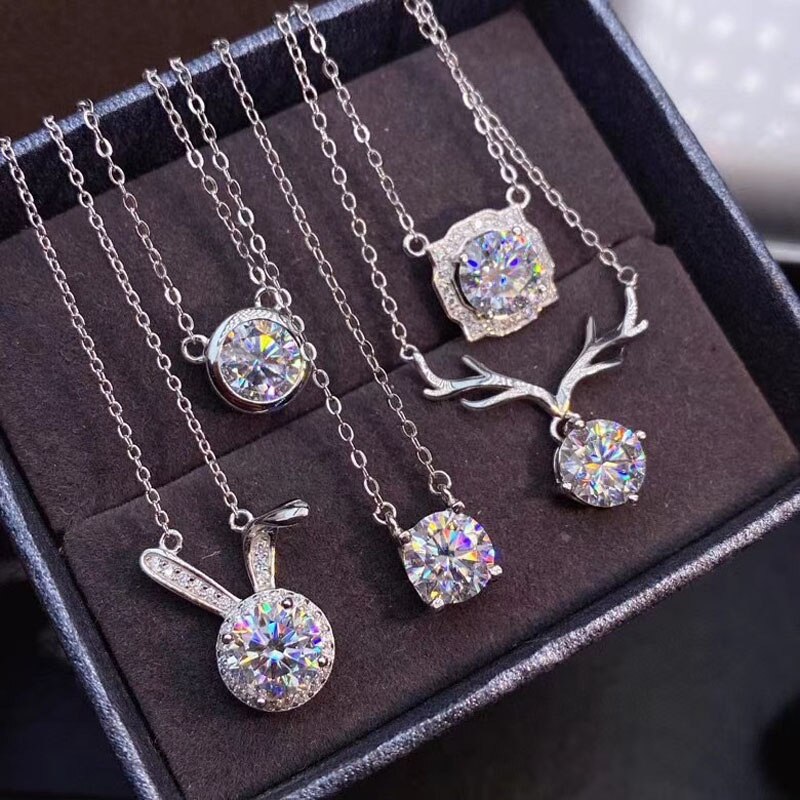 Mode S925 Sieraden Luxe Leuke Konijn Elanden Hanger Ketting Inlay Aaa Zirkoon Vrouwen Wedding Party Prachtige Choker Paar