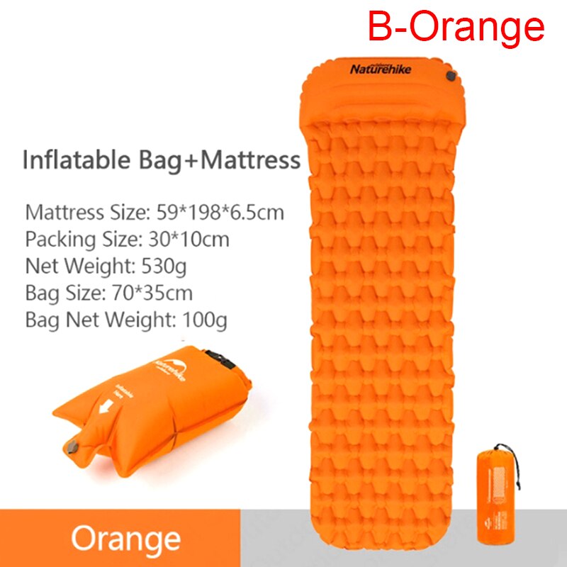 Outdoor Inflatable Mattress Camping Sleeping Pad Ultralight Camping Mattress Sleeping Mat Camping Bed Inflatable Camping Mat: BOG