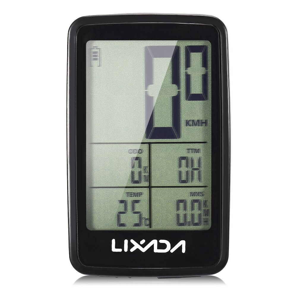 Lixada Bicycle Computer USB Rechargeable Wireless Bike Cycling Computer Bicycle Speedometer Odometer with Computer Mount Holder