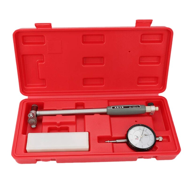 Medidor de diámetro de Dial 50-160mm 0,01mm Indicador de precisión de escala de agujero cilindro del motor micrómetro medidor de herramienta de medición