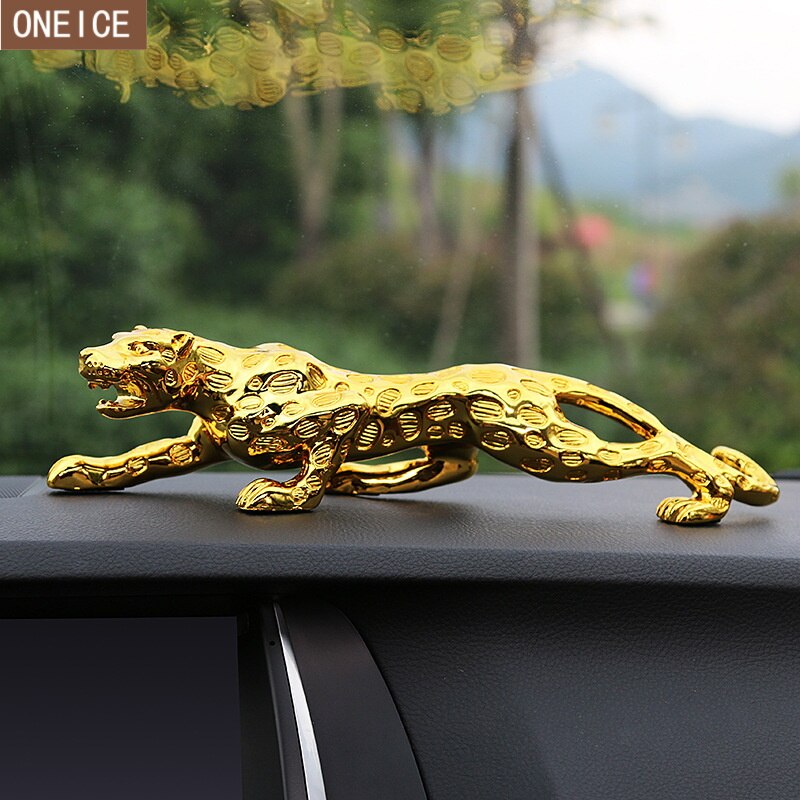 Leopard skulptur statue harpiks leopard vildt dyr hjem dekoration tilbehør bil dekoration statue håndværk