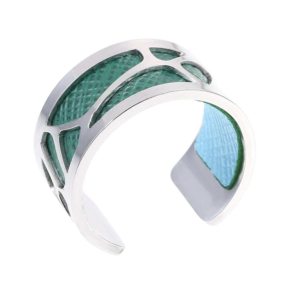 Cremo Open Resizable Rvs Ring Voor Vrouwen Verwisselbare Lederen Ring Bijoux Bagues Giet Femme Anillos: SR0024707