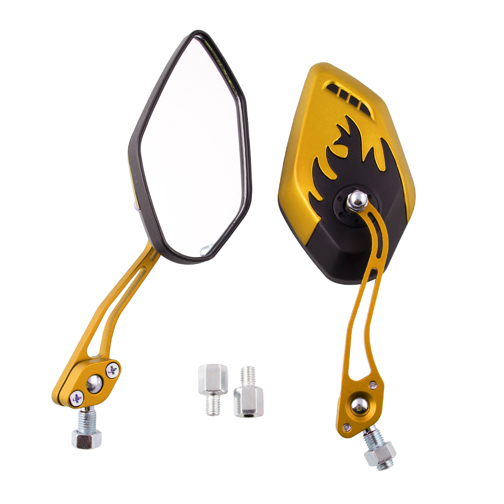 2 Stuks 8 Mm/10 Mm Universele Motorfiets Achteruitkijkspiegel Anti-Vertigo Moto Accessoires Cnc Achteruitkijkspiegel zijspiegels Montage Tool Bouten: Lavendel