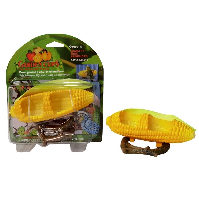 Comedero para aves, alimentador de frutas para loros, forma de fruta simulada, cuenco de Material plástico, caja de comida para naranja/granada