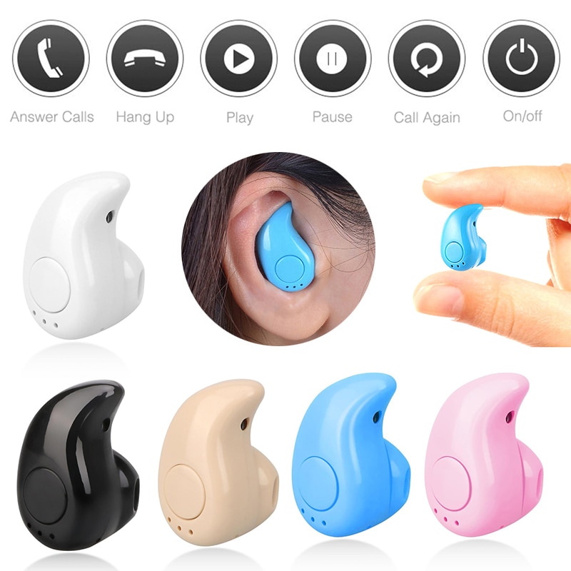 1Pc Mini 5 Kleuren Draadloze Bluetooth Oortelefoon In Ear Sport Met Microfoon Handsfree Headset Oordopjes Voor Samsung Huawei xiaomi