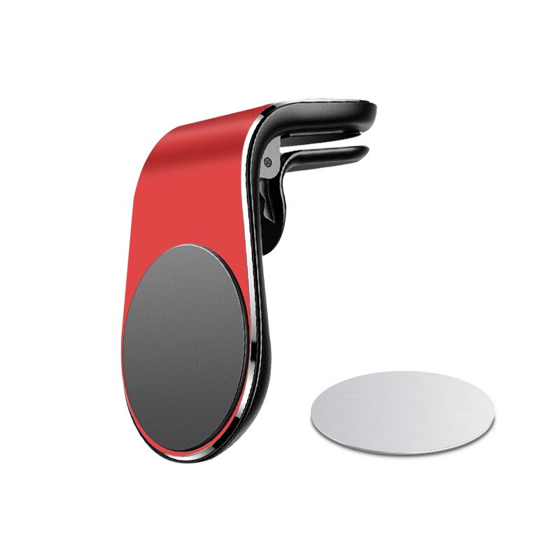 Metall Magnetical Auto Telefon Halter Mini Air Vent Clip Montieren Magnet Mobilen Ständer Für iPhone XS Max für Xiaomi Smartphones in Auto: red