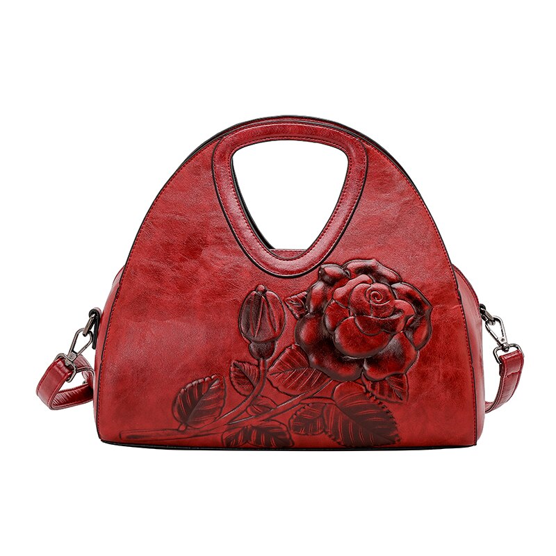 Handtassen met rozenprint voor dames, luxe merktassen, dames messenger bags, tote bags voor dames: Rood