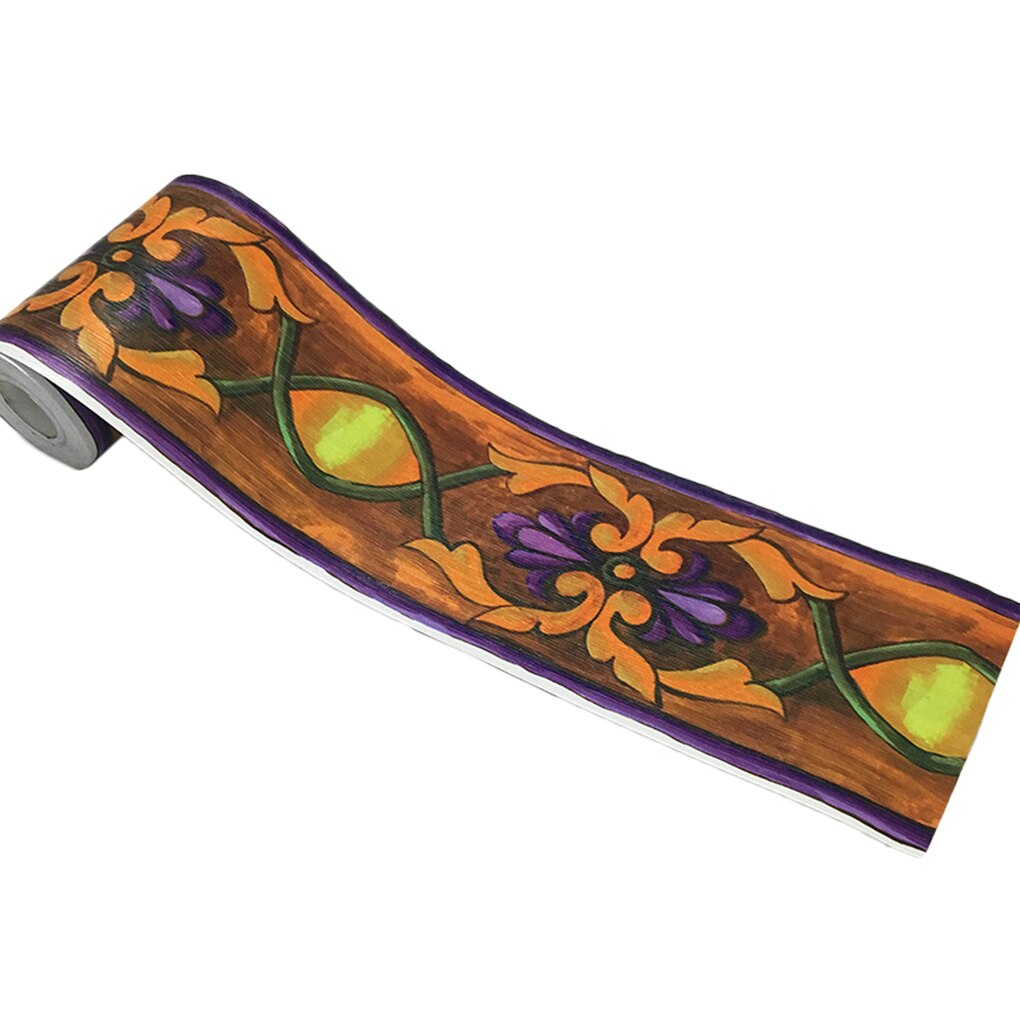 Feiqiong 10m Self Adhesive Wallpaper PVC Waterproof Stone Border Sticker Waist Line Bathroom Toilet Kitchen Wall Sticker Decor: 3