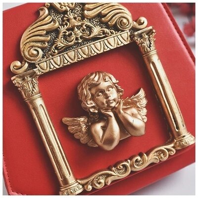 Barokke engel cupido doosvormige ketting schoudertas voor vrouwen portemonnees en handtassen feest clutch avondtas bruiloft portemonnee