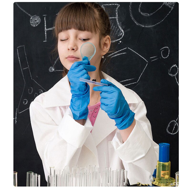 Guantes de nitrilo desechables para niños manoplas de PVC para la limpieza de alimentos, de látex y Goma, para cocina, de 7 a 12T: more than 12T