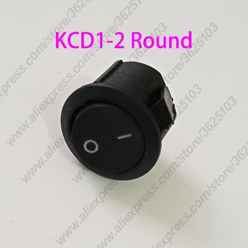 100 Pcs 2Pin Rocker Schakelaar 15 Mm KCD1-2 3A 250 V/6A 125V On-Off Panel Vorm ronde: only switch