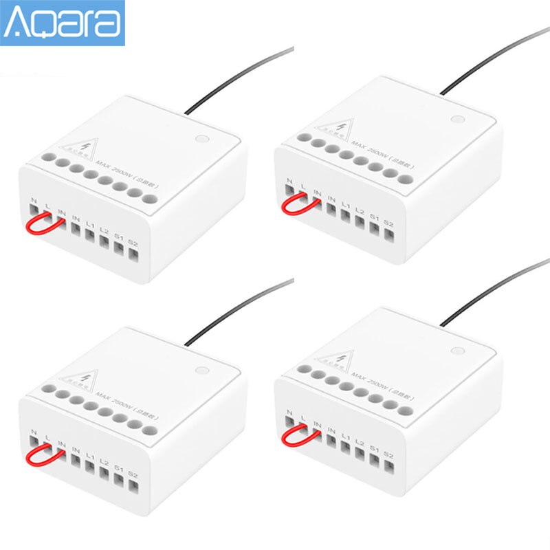 Original Aqara Wireless Relay Controller 2 Channels Two-way Control Module Work For Xiaomi Mijia APP and Home Kit