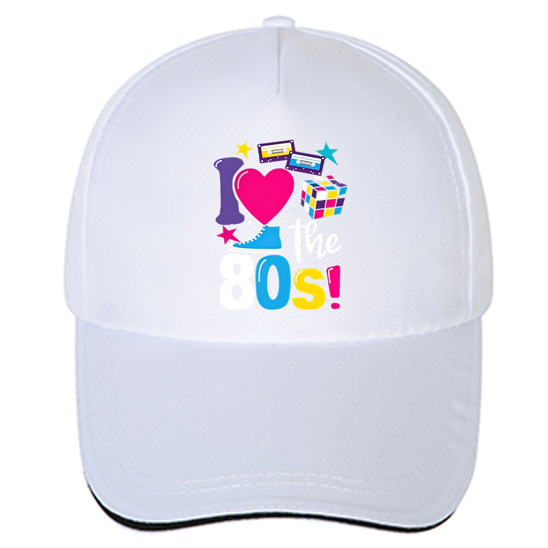 Casquette de Baseball rétro 80 Cartoon S pour femmes, 80 nostalgiques, années 1980, chapeaux courts Vintage pour femmes, réglage, chapeau de soleil d'extérieur décontracté: GRIS