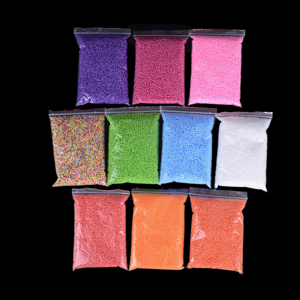 1 tasche DIY Schnee Schlamm Partikel Zubehör Schleim Kugeln Kleine Tiny Schaum Perlen Für Floam Füllstoff Für DIY liefert