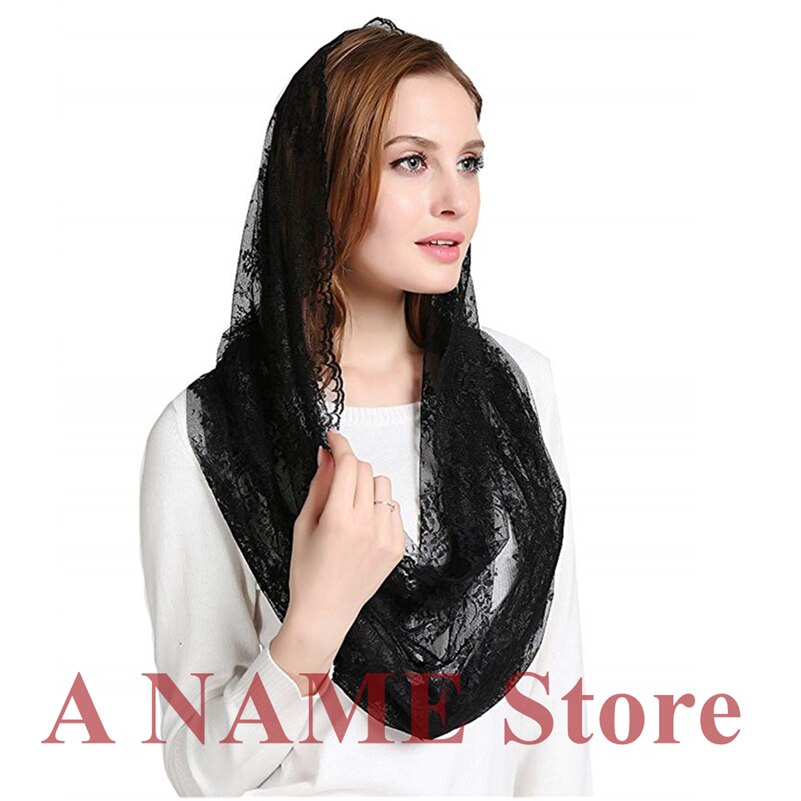Zwarte beige kanten sluiers mantilla's voor kerk hoofdbedekking hoofddoek katholieke latijnse mis mantilla negra vela negra voile matille