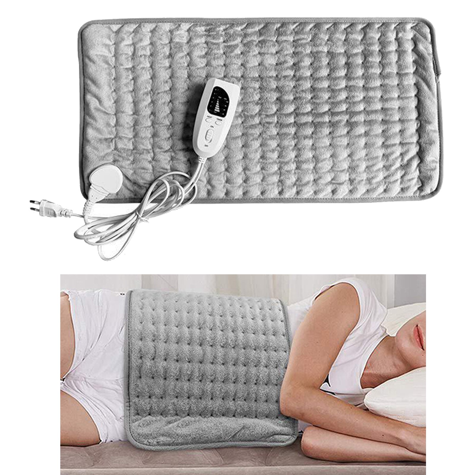 Large Electric Heat Pad Mat Therapy Back Pain Relief 6 Temperature Setting Winter Warmer Heating Pad