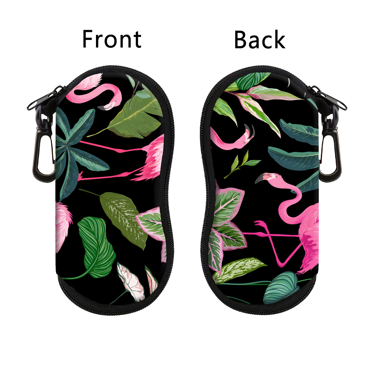 Flamingo Soft Shell Brillenkoker Roze Vogel Bril Beschermende Shell Kledingaccessoires Mannen Vrouwen Mode Brillentas: Black