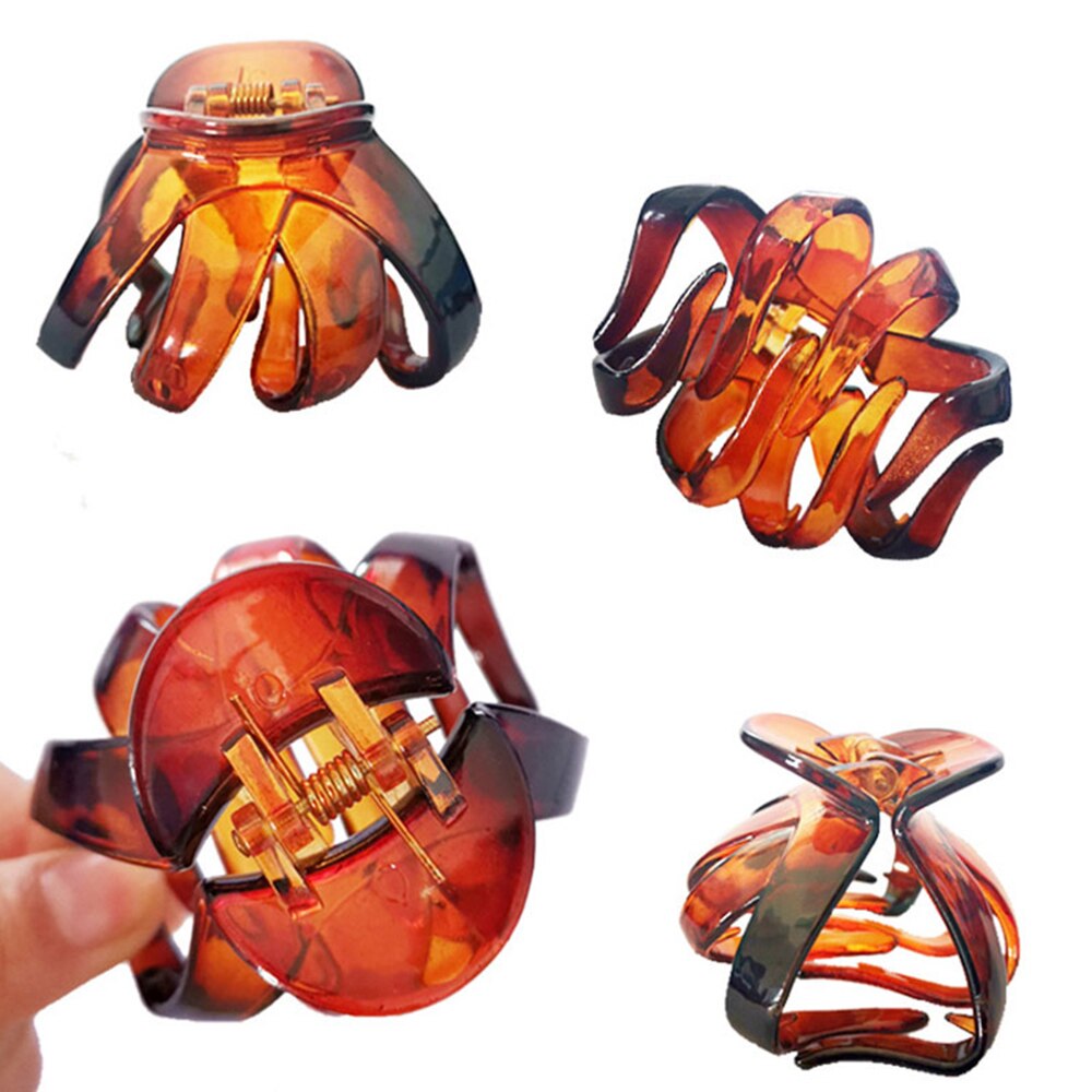 Pinza grande para el pelo para mujer, pinzas de plástico gruesas para el pelo, pinzas para el pelo para mujer, horquilla con forma de pulpo, accesorios para el cabello