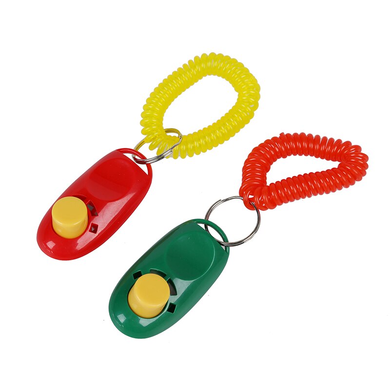 Training Clicker i click clickers with wrist band strap - RED & GREEN, for Clicker Training - 2 pack