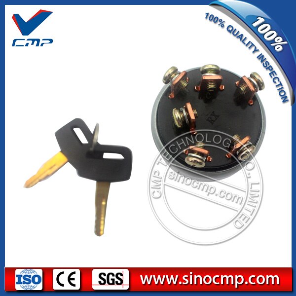 22B-06-11910 6 pins Excavator Ignition Switch for Komatsu PC360-7