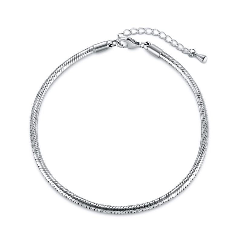 DALARAN 925 Sterling Silber Armbänder Snake Kette Link Fit Europäischen Perle Charme Armband für Frauen DIY Schmuck, Der 17- 20cm: 18 cm