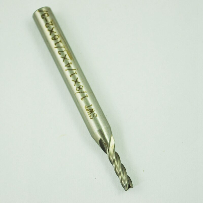 SODIAL(R) 1/8 "x 1/4" HSS vástago recto 4 flauta fresa herramienta de corte