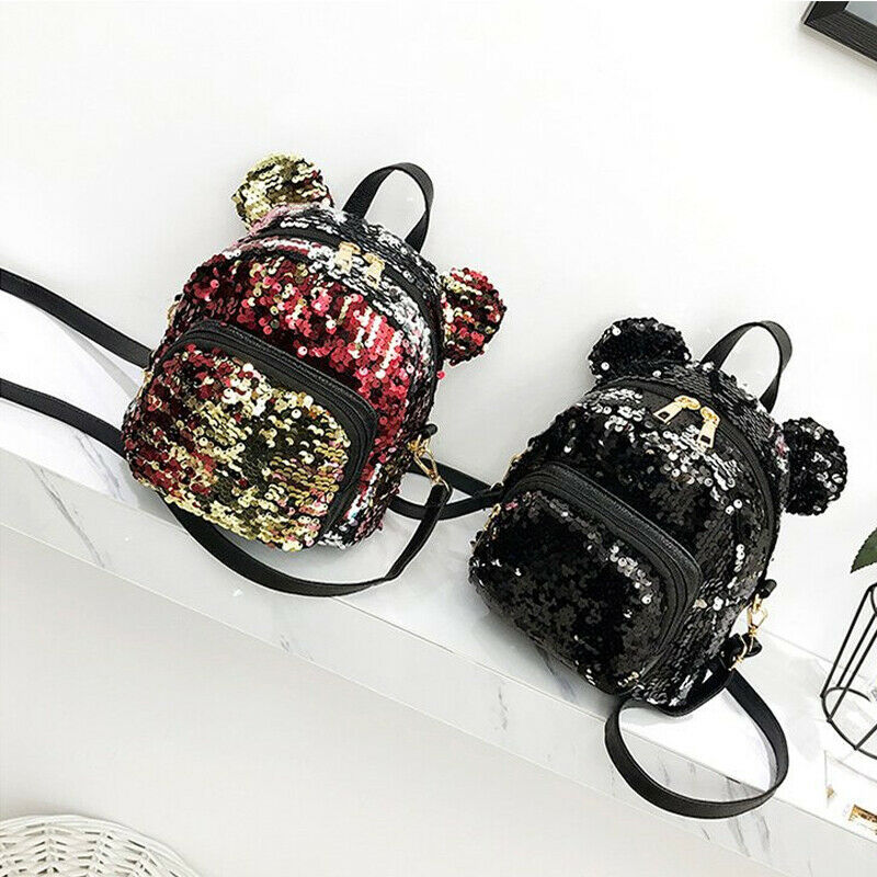 Women Girls Velvet Mini Backpack School Bags Small Travel Rucksack Shoulder Bag