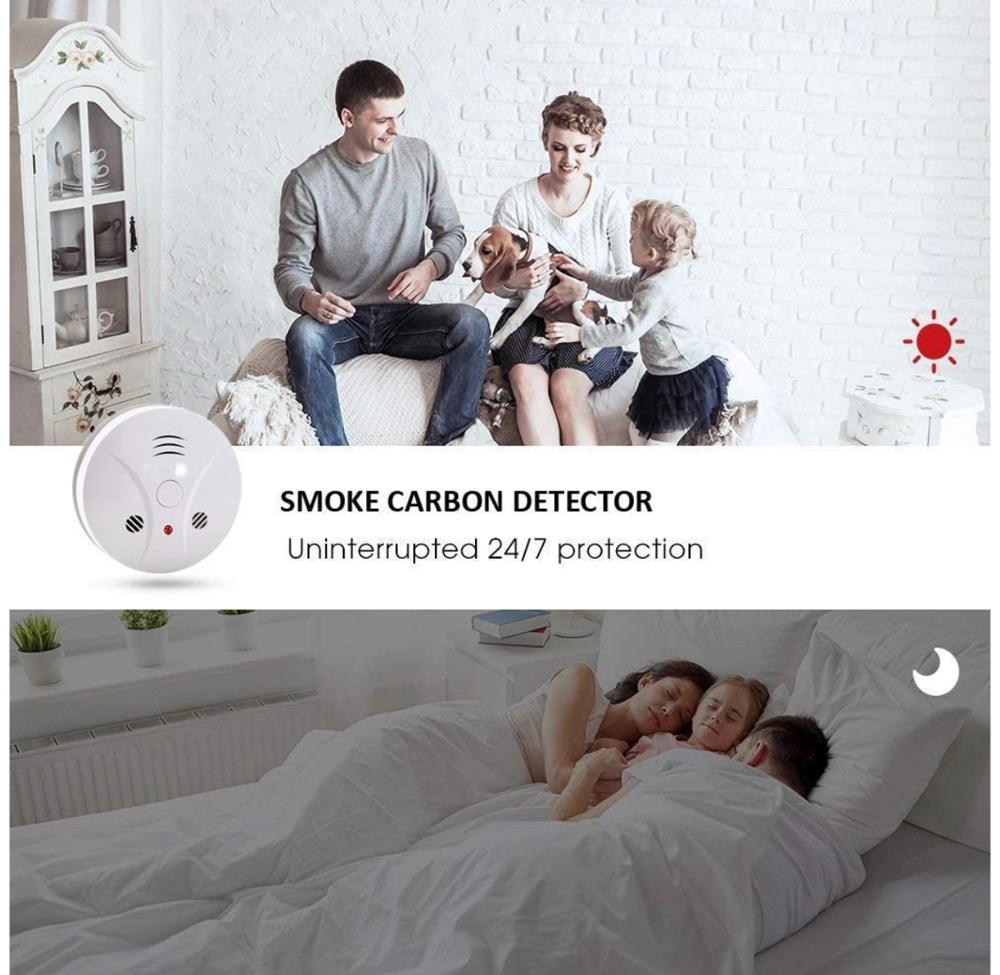 Brand røgsensor detektor alarm tester hjem sikkerhedssystem trådløs trådløs familie vagt hjemme uafhængig alarm