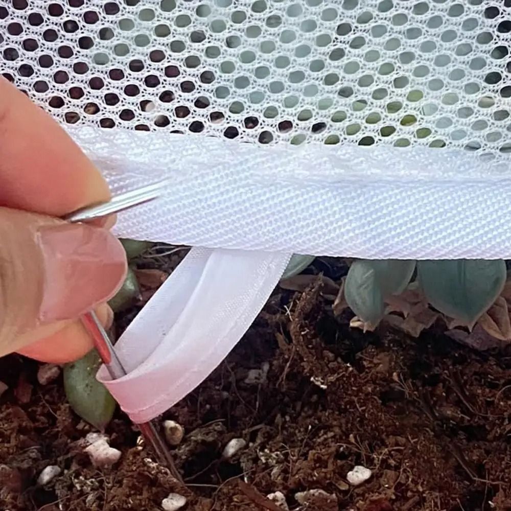Foldable Plant Protection Netting Raised Beds with Ground Stakes Mesh Plant Cage Bird Control Garden Trellis Netting