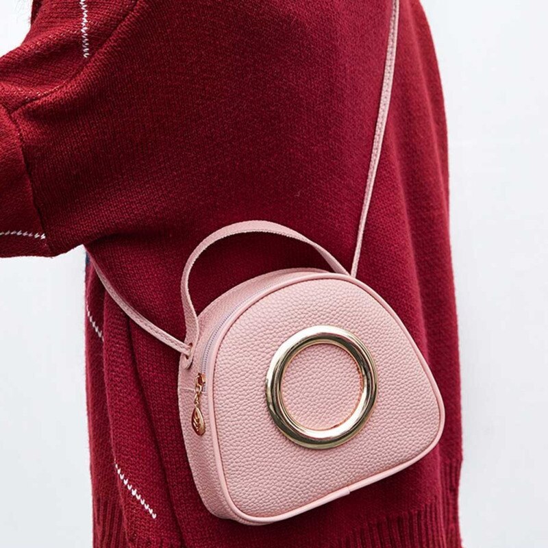 Women Solid Shoulder Bag Leather Cute Girl Small Handbag Versatile Luxury Women Messenger Bag