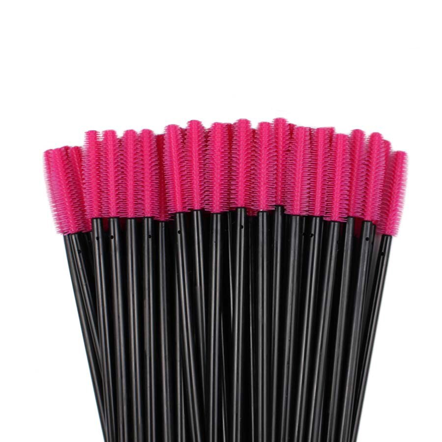 Brosse à sourcils en Gel de Silicone pour femmes, 500 pièces, peigne, Mascara, baguette, Extension de cils, bâton de Mascara, beauté: 500pcs Rose