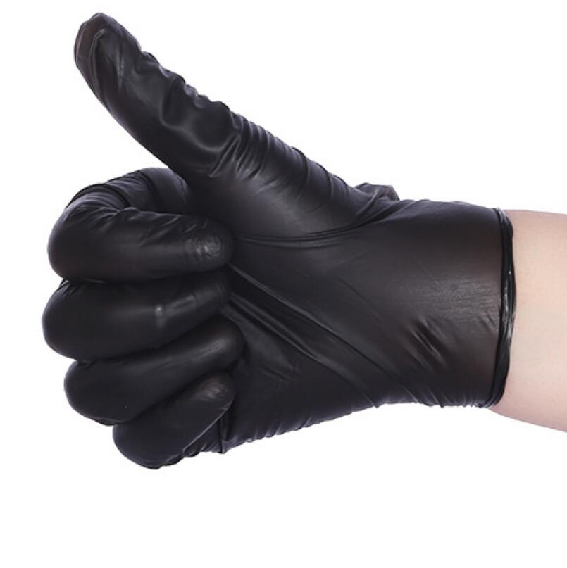 50/100 pièces gants en Latex jetables de couleur noire gants de jardin pour le nettoyage à domicile