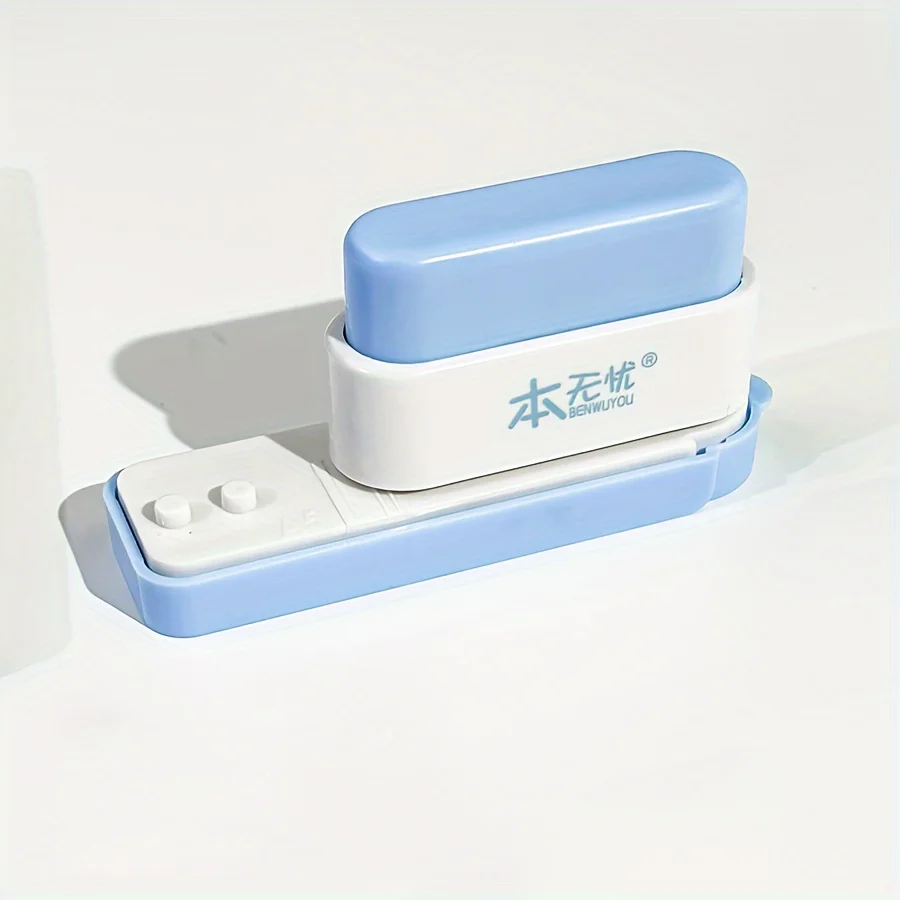 Office Desk Organizer Craft Paper Punch Tool Perfect for DIY Binding of Notebooks And Files: Blue