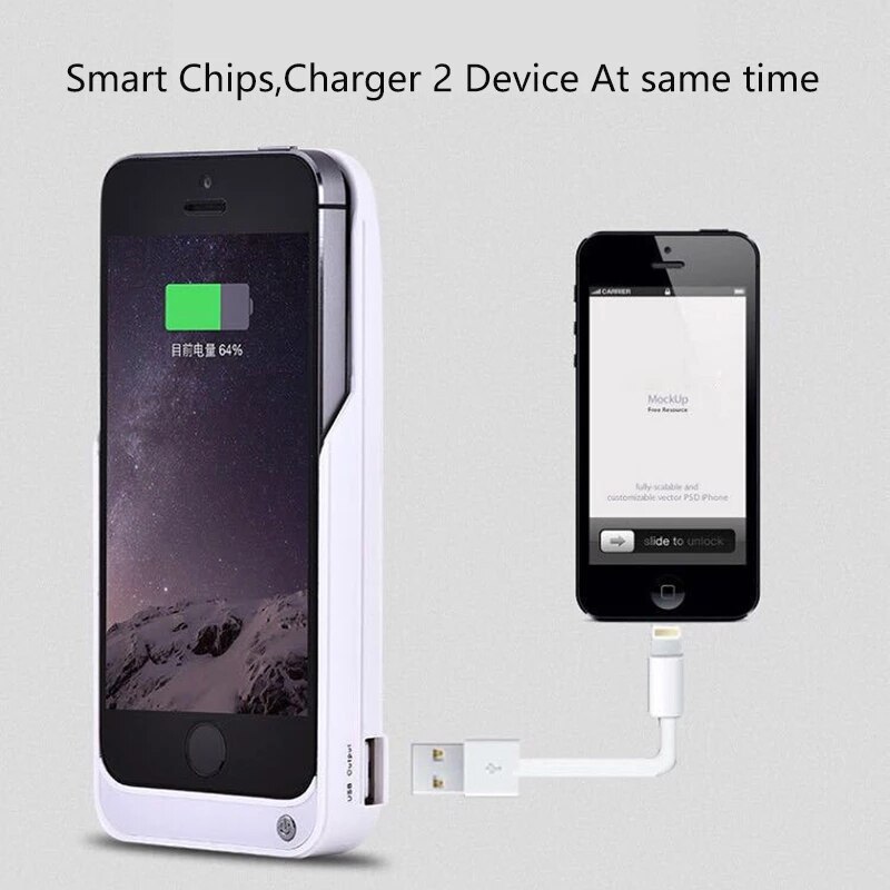 Funda Powerbank de 10000mAh para iPhone SE 5S C, la mejor batería externa portátil con soporte para iPhone 5 5s 5c Se